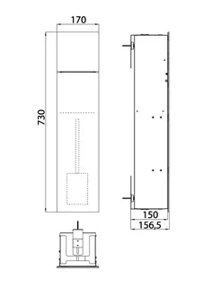Emco WC-Modul asis pure 27400 Unterputz, Anschlag links 730mm we Glanz – Bild 4