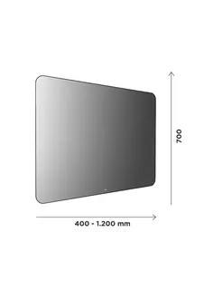 EC LED-Lichtspiegel MI 160 Raumschaltung 800x700 mm