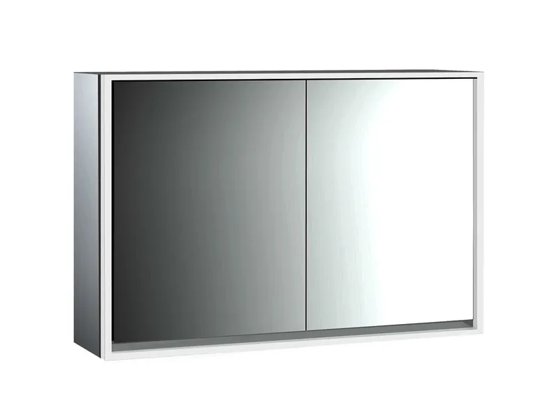 Emco Lichtspiegelschrank loft 06118 Aufputz, 2trg. 1200 mm alu.