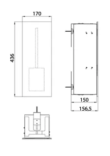 Emco Bürstengarnitur-Modul asis pure 28504 Unterputz, Anschlag links 435mm schw matt – Bild 4