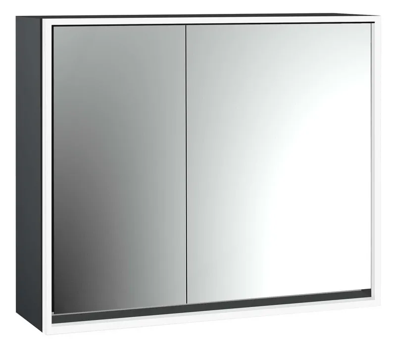 Emco Lichtspiegelschrank loft 13308 Aufputz, breite Tür rechts 800 mm schw