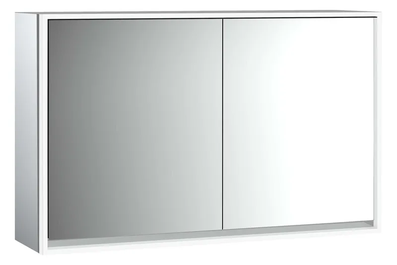 Emco Lichtspiegelschrank loft 06120 Aufputz, 2trg. 1300 mm alu.