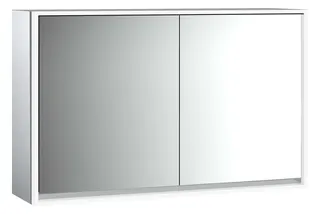 Emco Lichtspiegelschrank loft 06120 Aufputz, 2trg. 1300 mm alu.