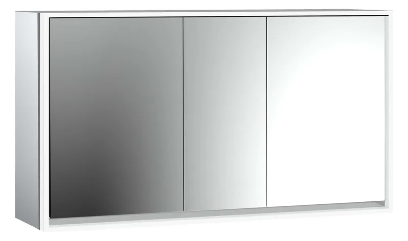 Emco Lichtspiegelschrank loft 06122 Aufputz, 3trg. 1600 mm alu.
