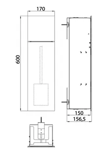 Emco WC-Modul asis pure 27402 Unterputz, Anschlag links 600mm we Glanz – Bild 4