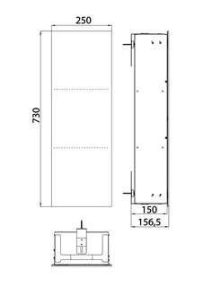 Emco Schrankmodul asis pure 27406 Unterputz, Anschlag links 730mm we Glanz – Bild 4