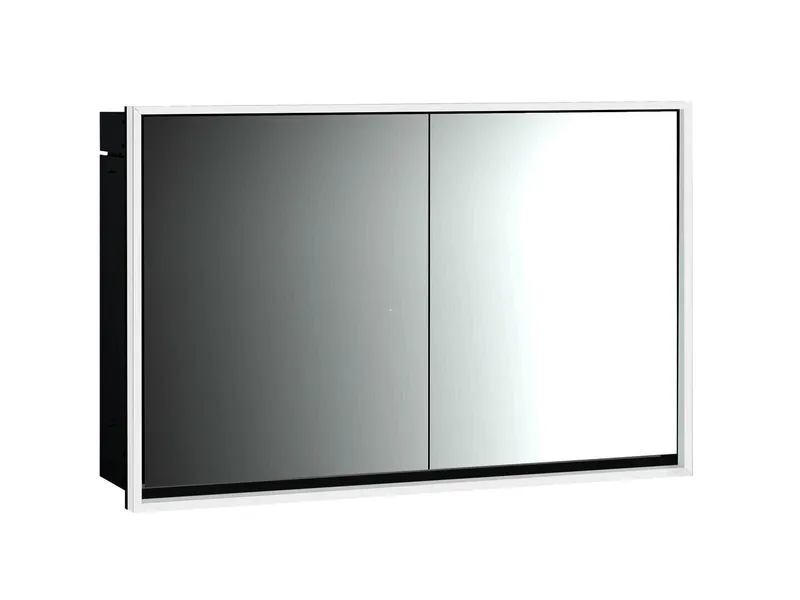 Emco Lichtspiegelschrank loft 13319 Unterputz, 2trg. 1200 mm schw