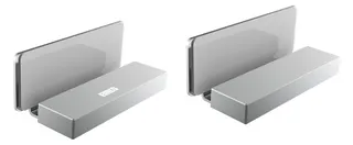 Emco Spiegeltürgriff Set 1x ohne Logo, 1x mit Logo chr