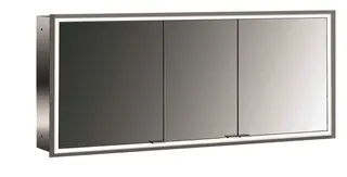 Emco Lichtspiegelschrank prime 06196 Unterputz, 3trg. 1600 mm alu.