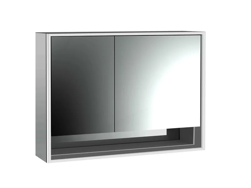 Emco Lichtspiegelschrank loft 06214 Aufputz, breite Tür rechts 1000 mm alu/we