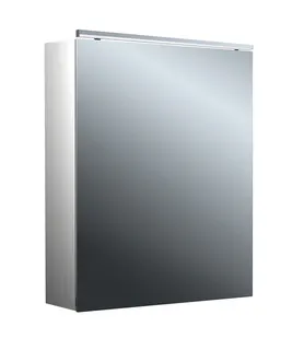 Lichtspiegelschrank, B:600mm / T:153mm trend4YOU 2.0, 1-trg,AP,LED,Unterl. Alu