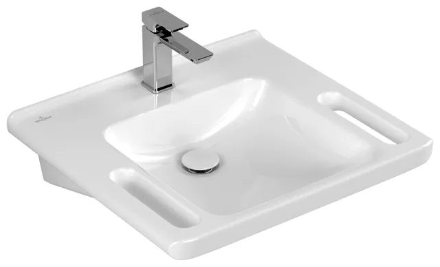 Villeroy & Boch Waschbecken ViCare 600x550mm Rechteck 1HL. ohne Überlauf Weiß Alpin