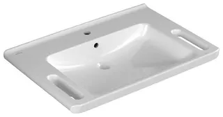 Villeroy & Boch Waschbecken ViCare 800x550mm Rechteck 1HL. mit Überlauf Weiß Alpin – Bild 2