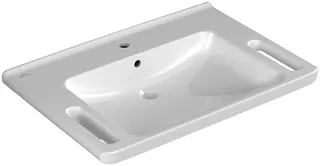 Villeroy & Boch Waschbecken ViCare 800x550mm Rechteck 1HL. mit Überlauf Weiß Alpin CeramicPlus – Bild 2