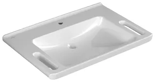 Villeroy & Boch Waschbecken ViCare 800x550mm Rechteck 1HL. ohne Überlauf Weiß Alpin – Bild 2