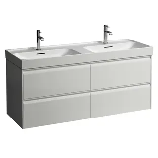 Laufen WTU MEDA 448x1284x515 4 Schubl integ. Griffleiste f.WT H814112 weiß matt