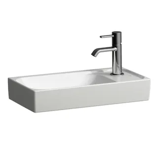 LF HWB MEDA 235x460x115 asym. o.Hl. o.Ül. Becken li weiß