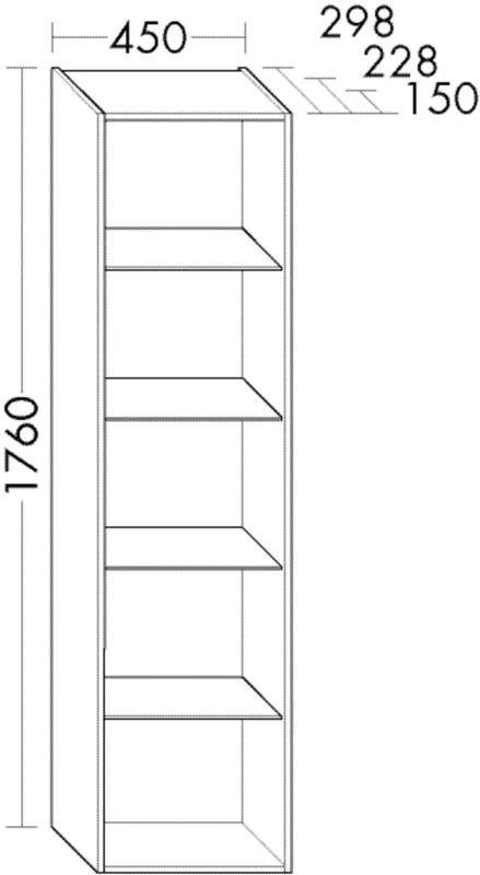 BB Hochschrank (HS 4515) Sys30, 298x450x1760, PG1