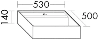 BB KE-Aufs.-Beck. (SFBE053) Sys30, 500x530x140, Alpinweiss