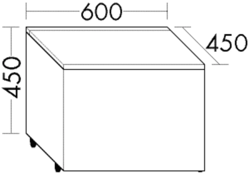 BB Rollcontainer (RCAJ060) Sys30, 450x600x460, PG4