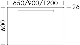 BB Leuchtspiegel (SIGP080) Sys30, 26x800x600, PG1