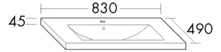 BB Keramik - Waschtisch (KBAP083) Eqio, 490x830x45, Alpinweiss