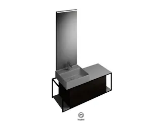 BB Badmöbelset (SFLF120), Breite 1200 mm Junit, 500x1200x1755 – Bild 2