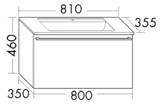 BB MG-Waschtisch+WTU (SEDN081) bel, 355x810x460, PG1