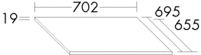 BB Abdeckplatte (APDF070) Sys30, 655x702x19, PG1