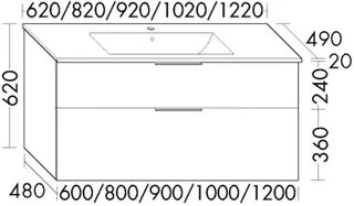 BB Keramik-WT+WTU (SHBT092) Eqio, 490x920x620