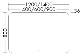 BB Leuchtspiegel (SIIN090) Sys30, 36x900x800, Ultramatt