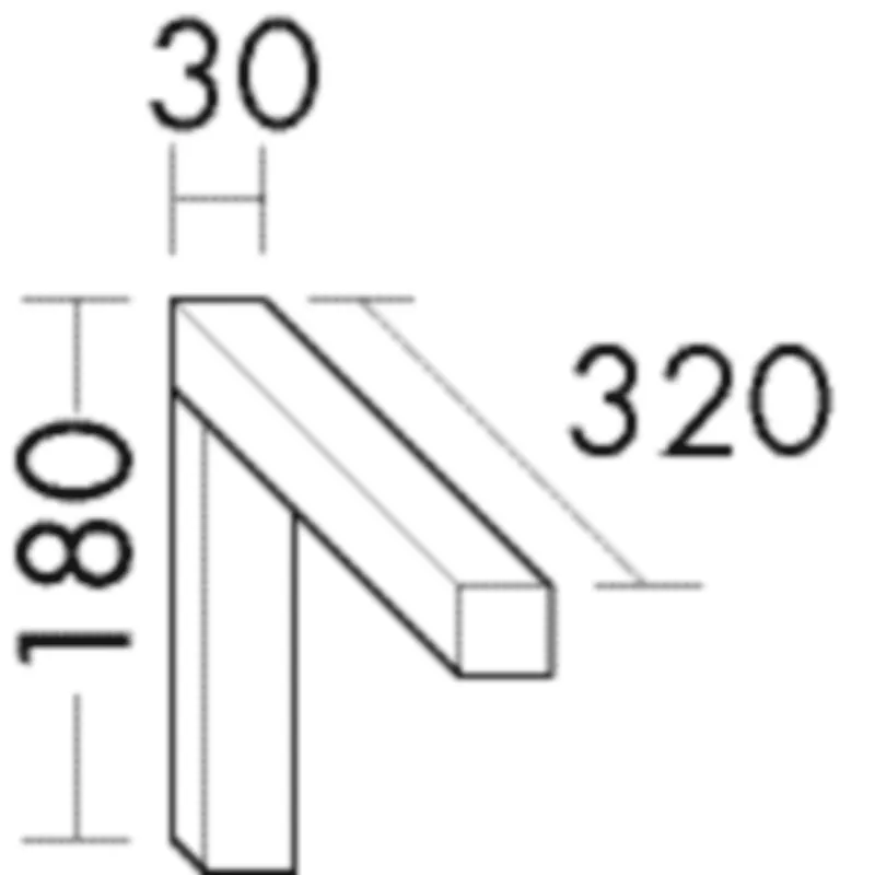 BB Konsolenträger (ACHW002) Zubehör, 320x30x180