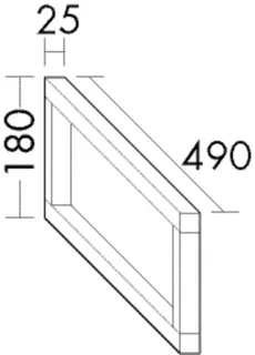 BB Konsolenträger (ACHW006) Zubehör, 490x25x180