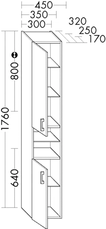 BB Hochschrank (HS 3032) Sys30, 320x300x1760, PG1