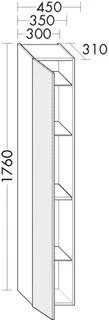 BB Hochschrank (HSGY030) Sys30, 310x300x1760, PG2