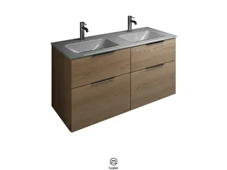 BB Glas-Waschtisch inkl. WTU (SEYY122) Eqio, 490x1220x615, Lack Matt – Bild 5