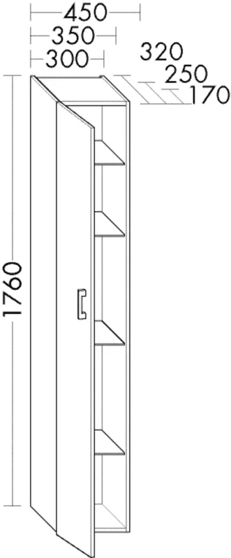 BB Hochschrank (HSCN030) Sys30, 320x300x1760, PG2