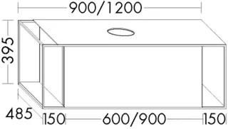 BB Waschtischunterschrank (SGVB120) Junit, 485x1200x395