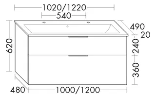 BB Keramik-WT+WTU (SHBV102) Eqio, 490x1020x620