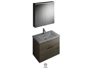 BB Badmöbelset (SFAN083), Breite 830 mm Eqio, bestehend aus SPS, Keramik-Waschtisch, WTU – Bild 2