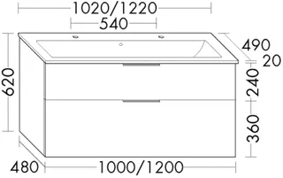 BB Keramik-WT+WTU (SHBV122) Eqio, 490x1220x620