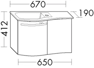 BB Glas-Wascht.+WTU (SELM065) Sinea1.0, 290x670x412, PG1