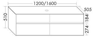 BB Waschtischunterschrank (SGAZ120) rc40Solitaire, 505x1200x510, PG2