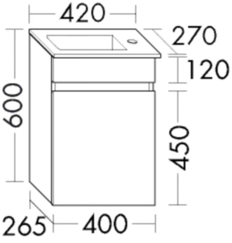 BB MG-Waschtisch+WTU (SGIE042) Lin20, 270x420x600, PG2