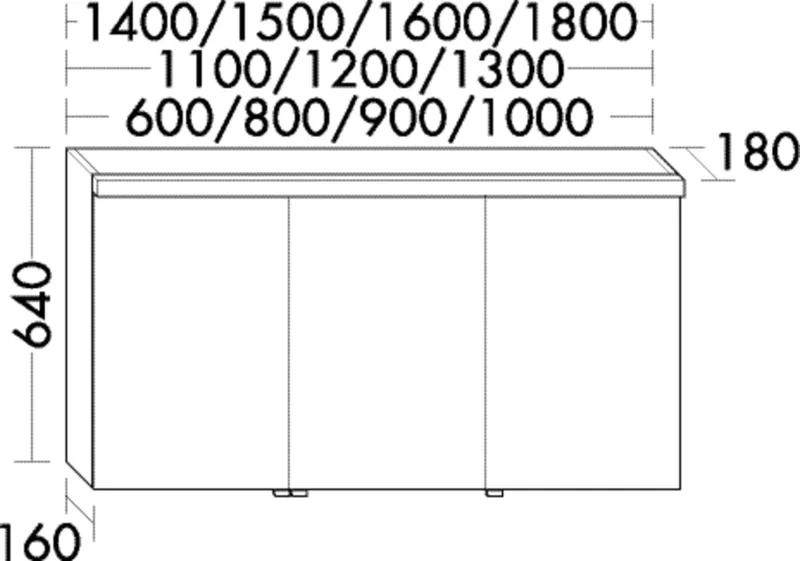 BB Spiegelschrank (SPRU140) Sinea1.0, 180x1400x640, PG1