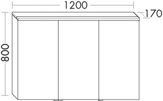BB Spiegelschrank (SPGS140) Eqio, 170x1400x800