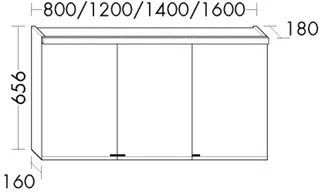 BB Spiegelschrank (SPHJ120) Sys30, 180x1200x656, PG2
