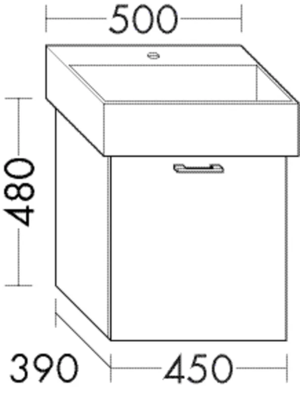 BB Waschtisch-Unterschr. (WWML045) Sys30, 390x450x480, PG1