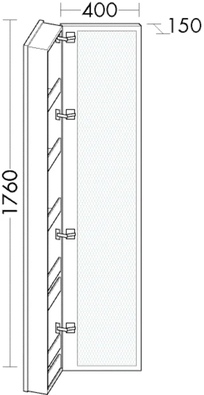 BB Ganzk.Spieg. (SPDH040) Sys30, 150x400x1760, PG1