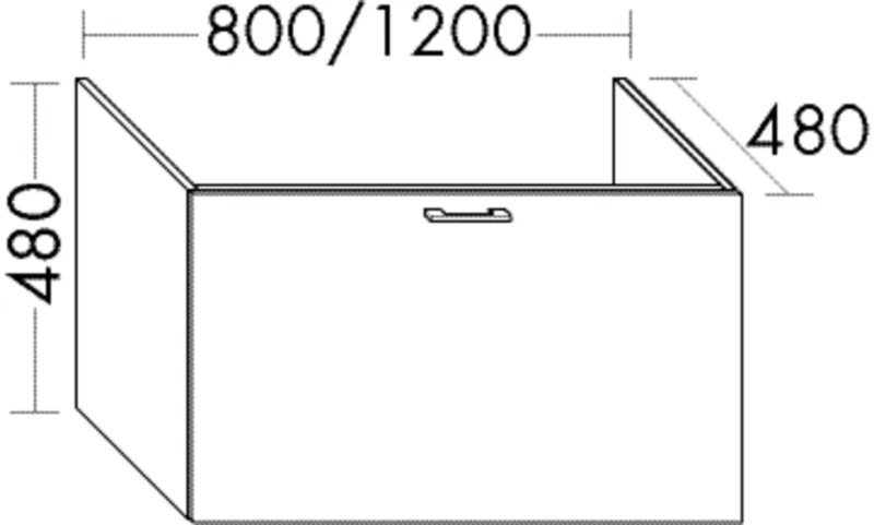 BB Waschtisch-Unterschrank (WUYH080) Sys30, 480x800x480, PG4